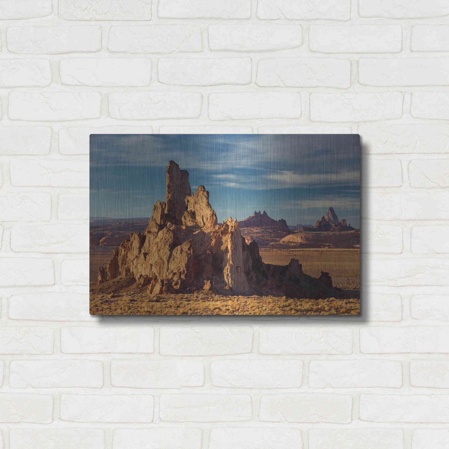 Luxe Metal Art 'Agathia Peak Rock' by Mike Jones, Metal Wall Art,24x16