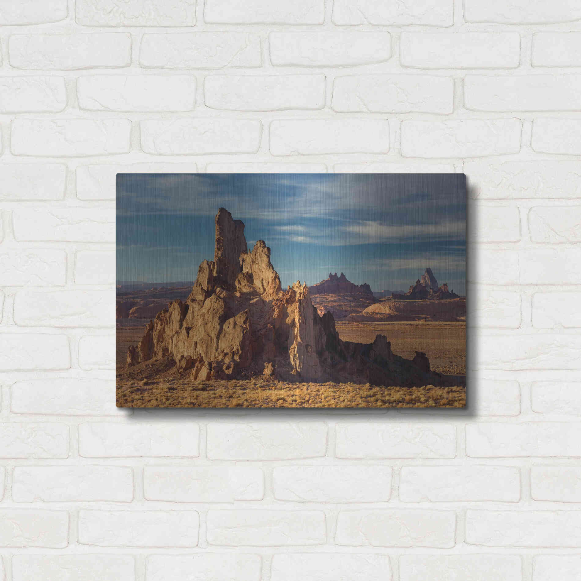Luxe Metal Art 'Agathia Peak Rock' by Mike Jones, Metal Wall Art,24x16