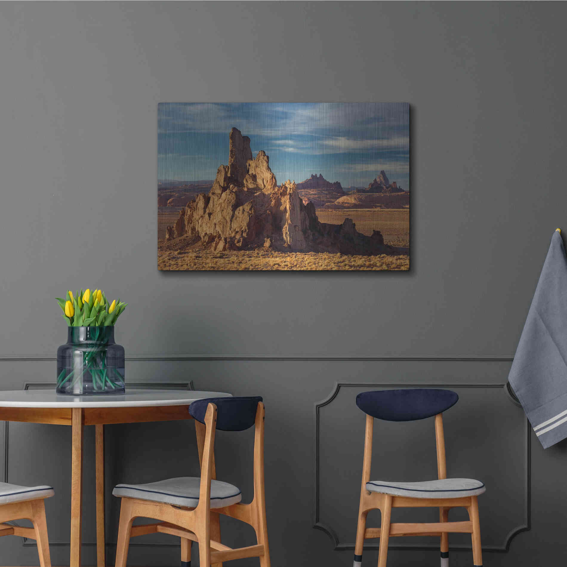 Luxe Metal Art 'Agathia Peak Rock' by Mike Jones, Metal Wall Art,36x24