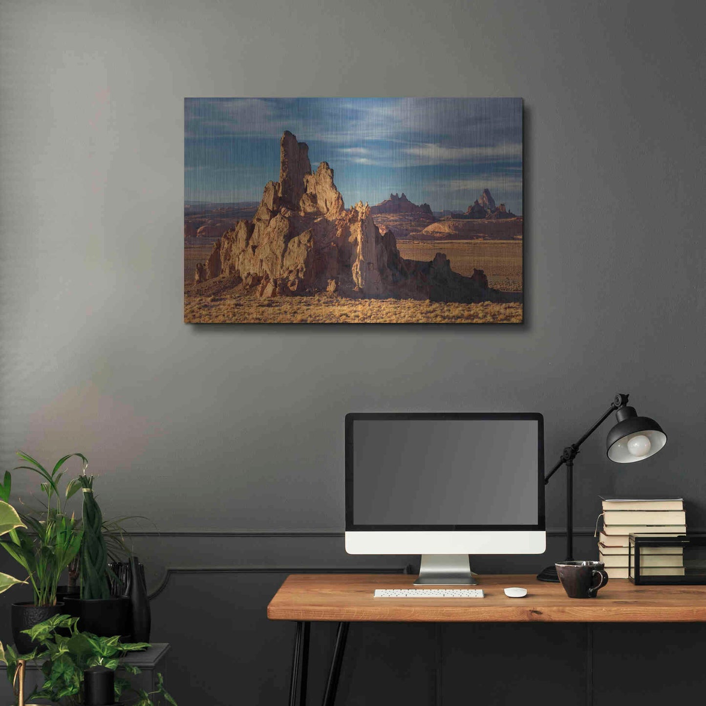 Luxe Metal Art 'Agathia Peak Rock' by Mike Jones, Metal Wall Art,36x24