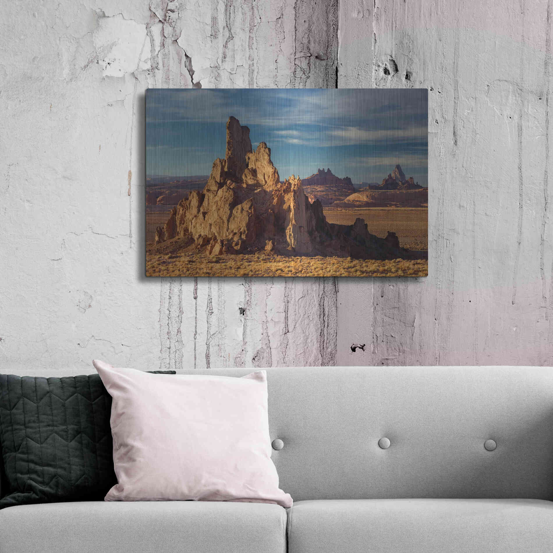 Luxe Metal Art 'Agathia Peak Rock' by Mike Jones, Metal Wall Art,36x24