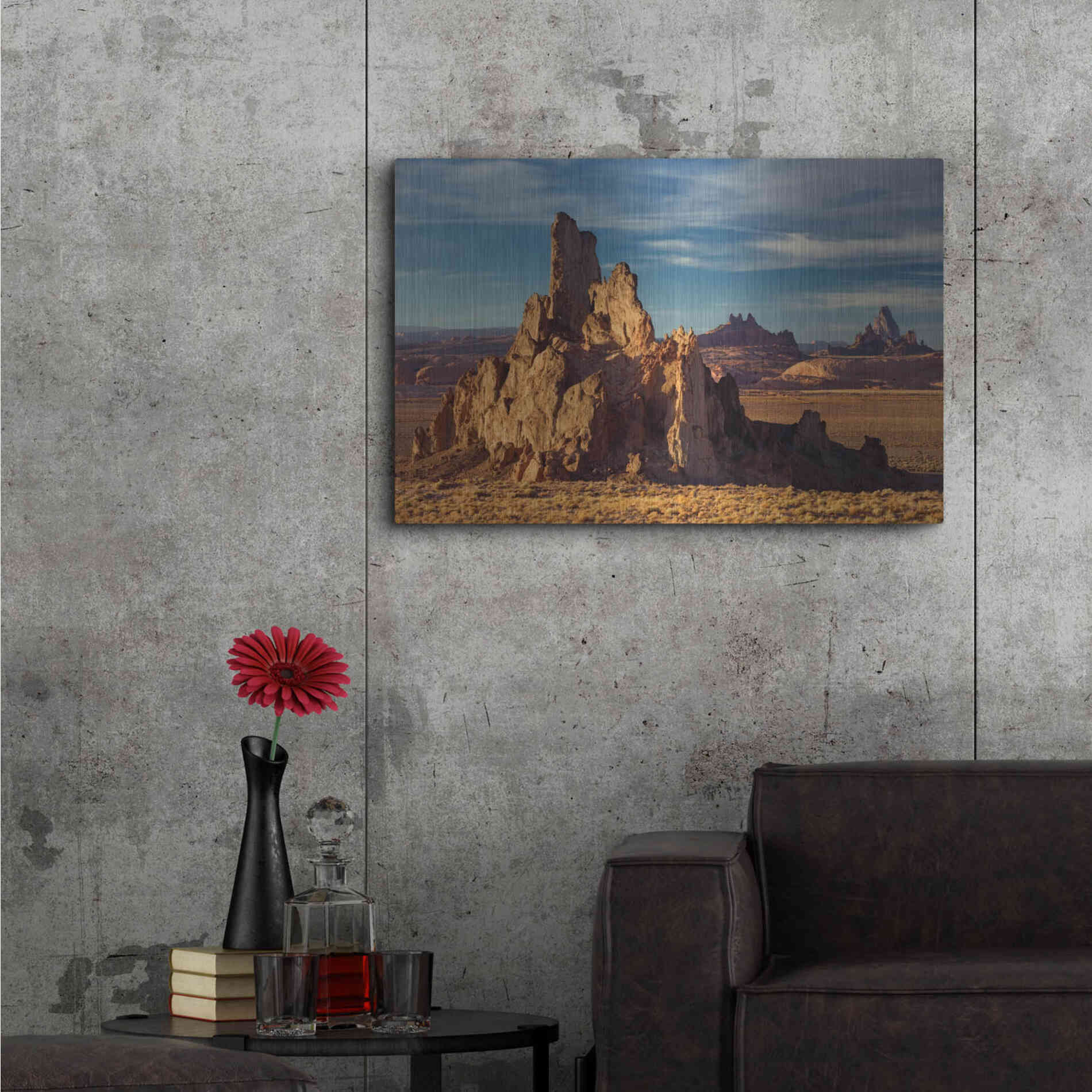 Luxe Metal Art 'Agathia Peak Rock' by Mike Jones, Metal Wall Art,36x24