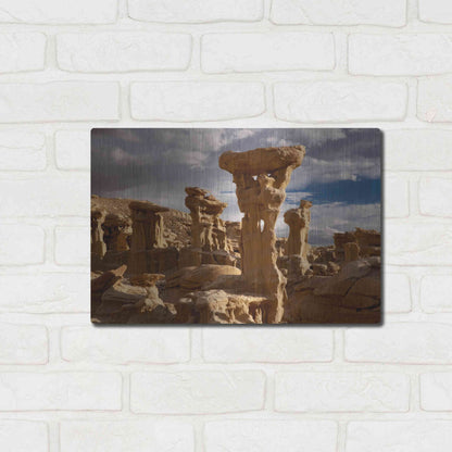 Luxe Metal Art 'Ah She Sle Pah Alien Throne' by Mike Jones, Metal Wall Art,16x12