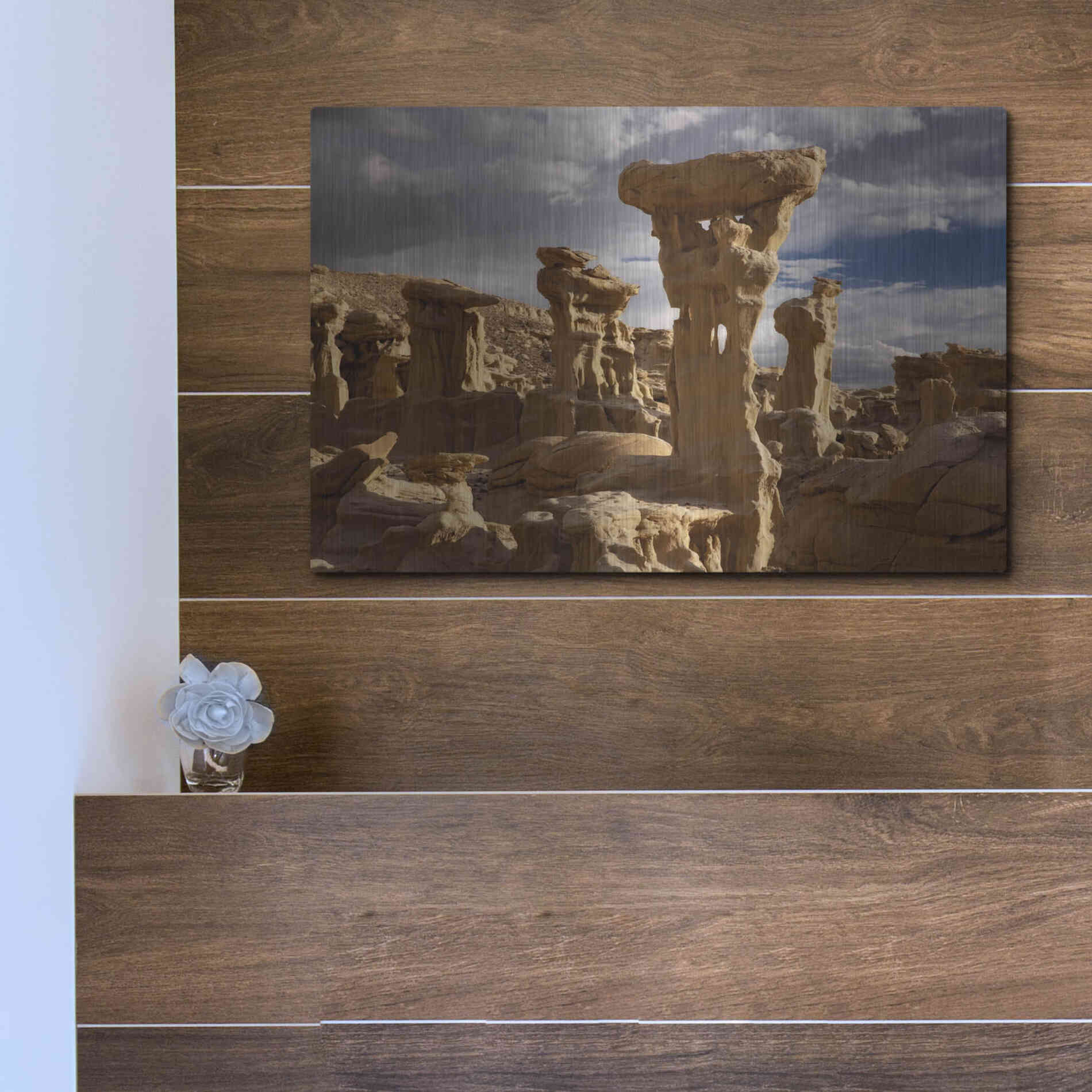 Luxe Metal Art 'Ah She Sle Pah Alien Throne' by Mike Jones, Metal Wall Art,16x12