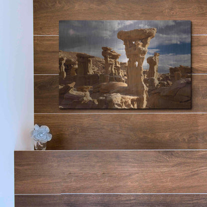 Luxe Metal Art 'Ah She Sle Pah Alien Throne' by Mike Jones, Metal Wall Art,16x12