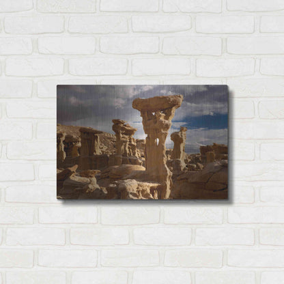 Luxe Metal Art 'Ah She Sle Pah Alien Throne' by Mike Jones, Metal Wall Art,24x16