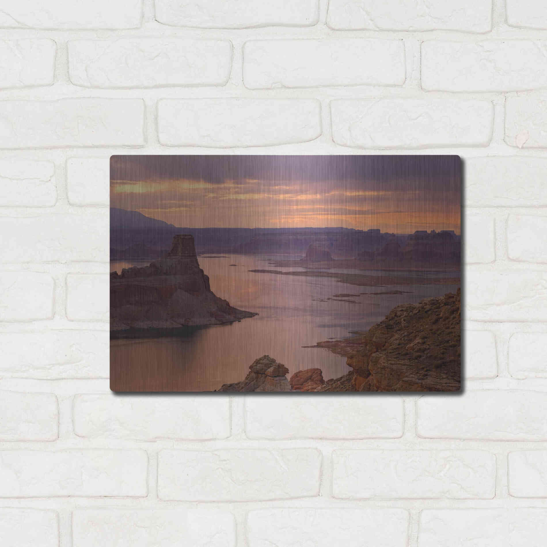 Luxe Metal Art 'Alstrom Point Sunrise' by Mike Jones, Metal Wall Art,16x12