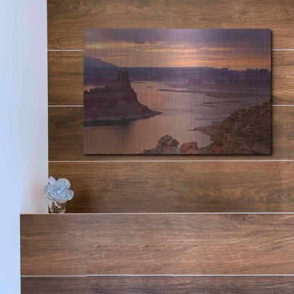 Luxe Metal Art 'Alstrom Point Sunrise' by Mike Jones, Metal Wall Art,16x12