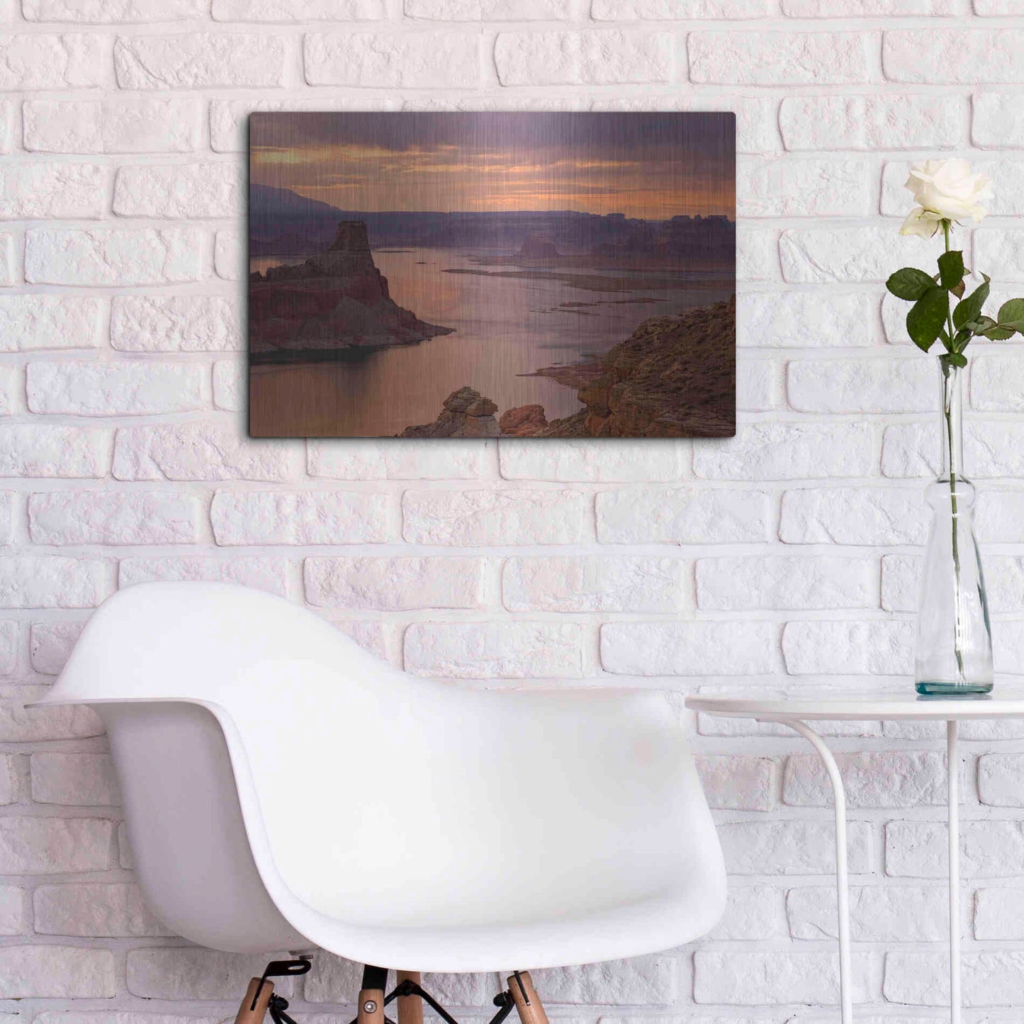 Luxe Metal Art 'Alstrom Point Sunrise' by Mike Jones, Metal Wall Art,24x16