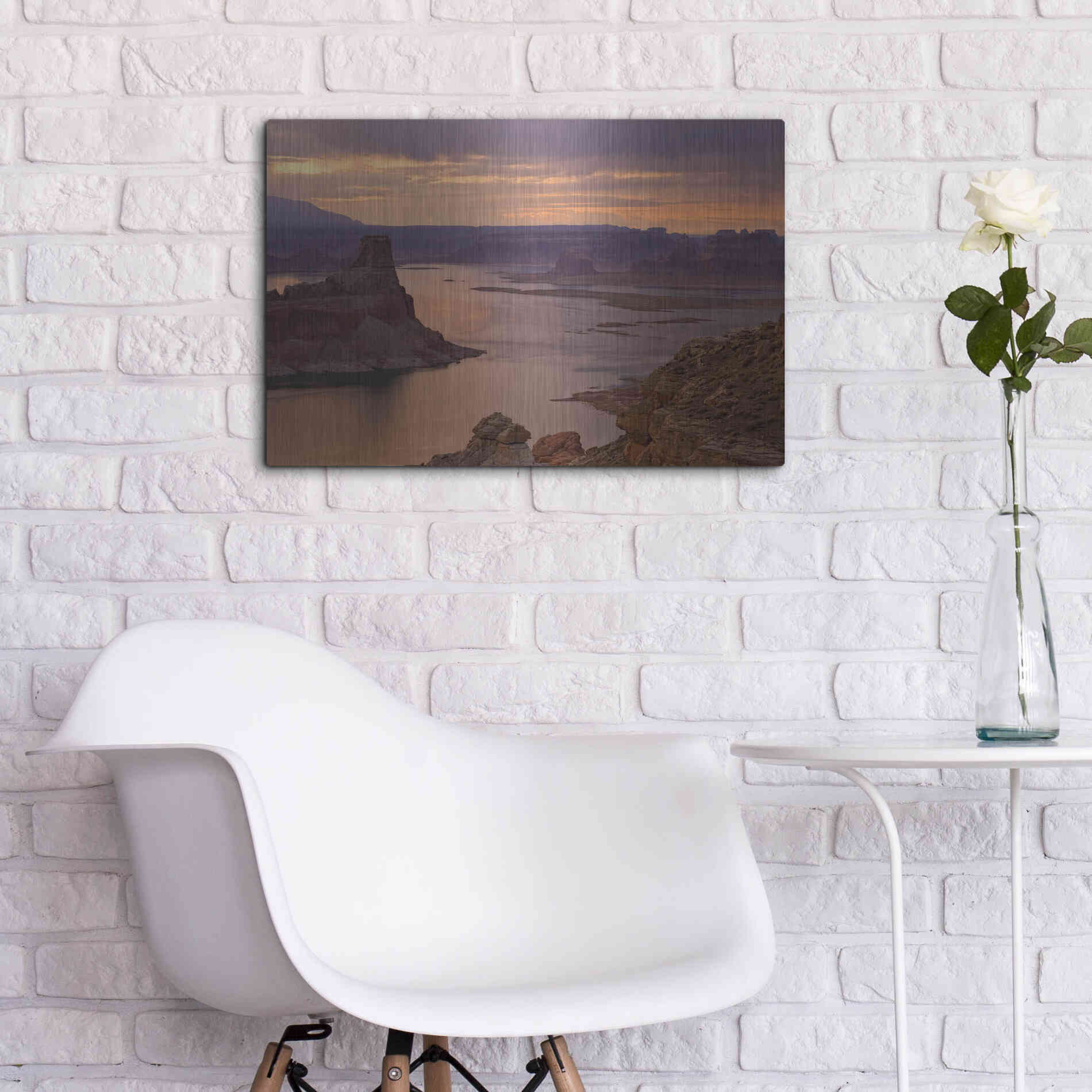 Luxe Metal Art 'Alstrom Point Sunrise' by Mike Jones, Metal Wall Art,24x16