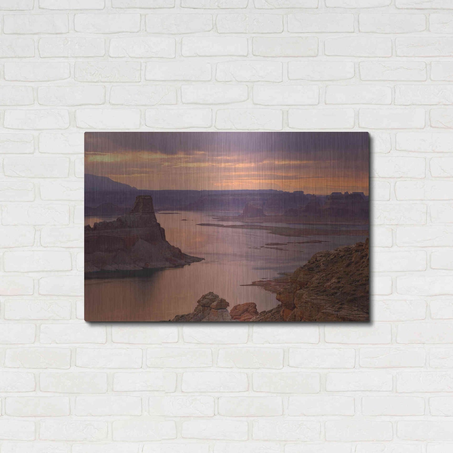 Luxe Metal Art 'Alstrom Point Sunrise' by Mike Jones, Metal Wall Art,36x24