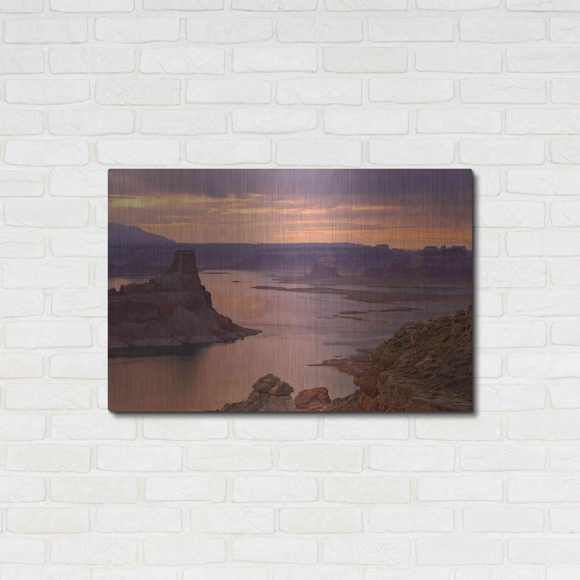 Luxe Metal Art 'Alstrom Point Sunrise' by Mike Jones, Metal Wall Art,36x24