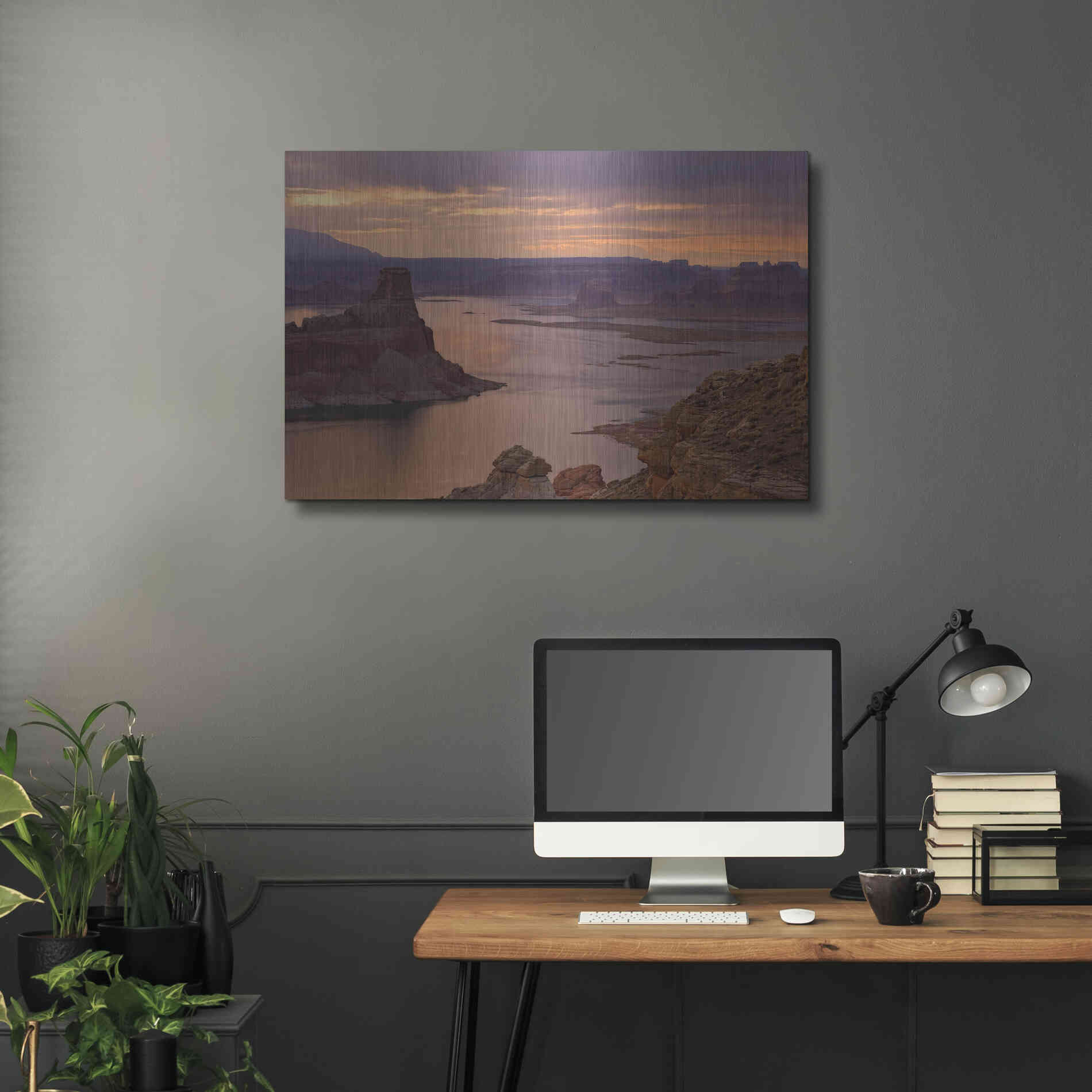 Luxe Metal Art 'Alstrom Point Sunrise' by Mike Jones, Metal Wall Art,36x24