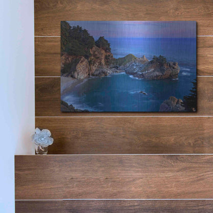 Luxe Metal Art 'Big Sur McWay Falls' by Mike Jones, Metal Wall Art,16x12