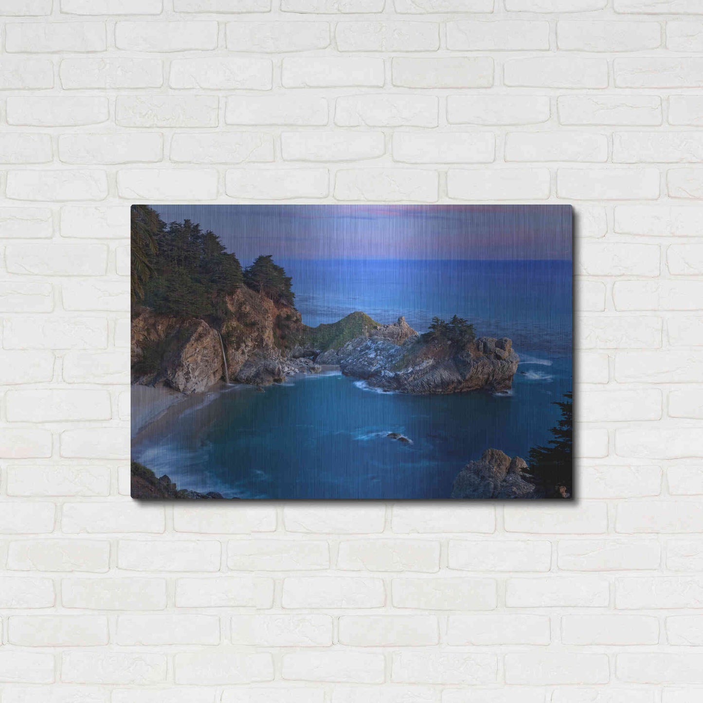 Luxe Metal Art 'Big Sur McWay Falls' by Mike Jones, Metal Wall Art,36x24