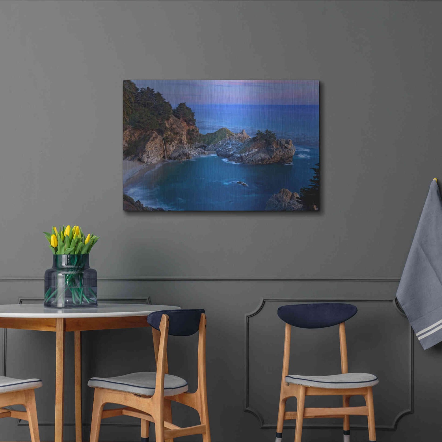 Luxe Metal Art 'Big Sur McWay Falls' by Mike Jones, Metal Wall Art,36x24