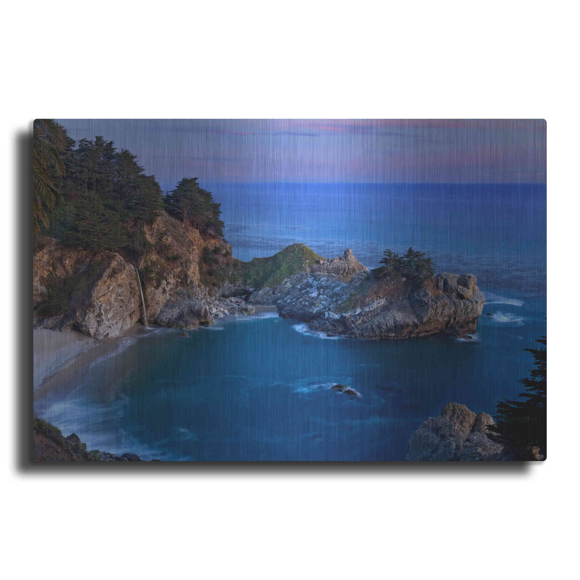 Luxe Metal Art 'Big Sur McWay Falls' by Mike Jones, Metal Wall Art