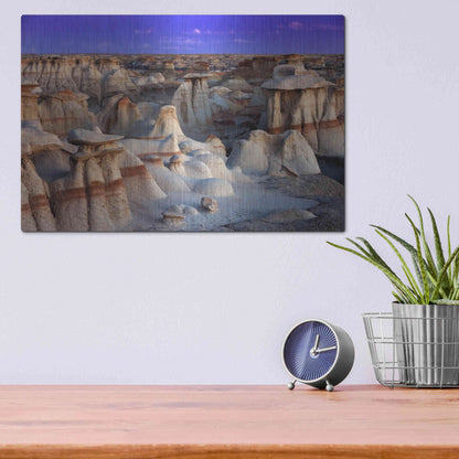 Luxe Metal Art 'Bisti Badlands' by Mike Jones, Metal Wall Art,16x12