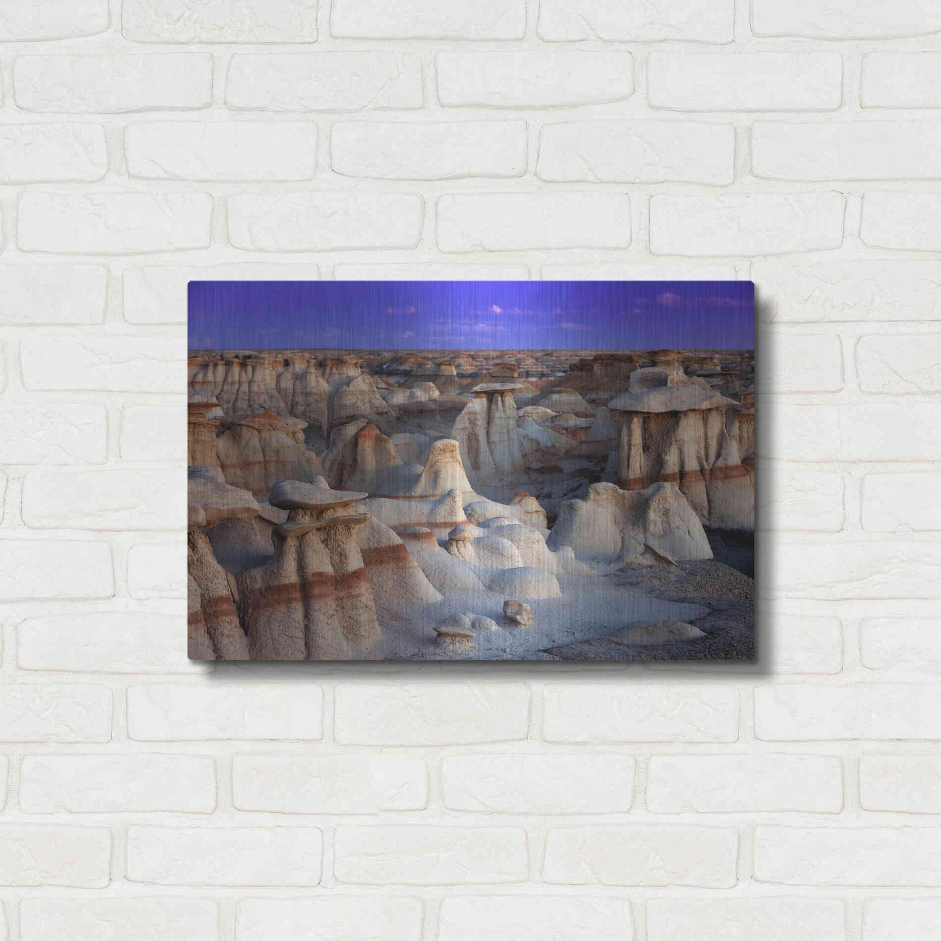 Luxe Metal Art 'Bisti Badlands' by Mike Jones, Metal Wall Art,24x16