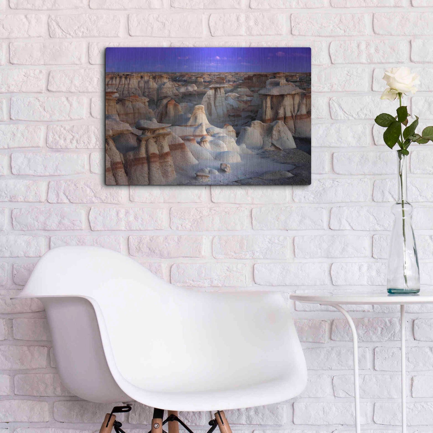 Luxe Metal Art 'Bisti Badlands' by Mike Jones, Metal Wall Art,24x16