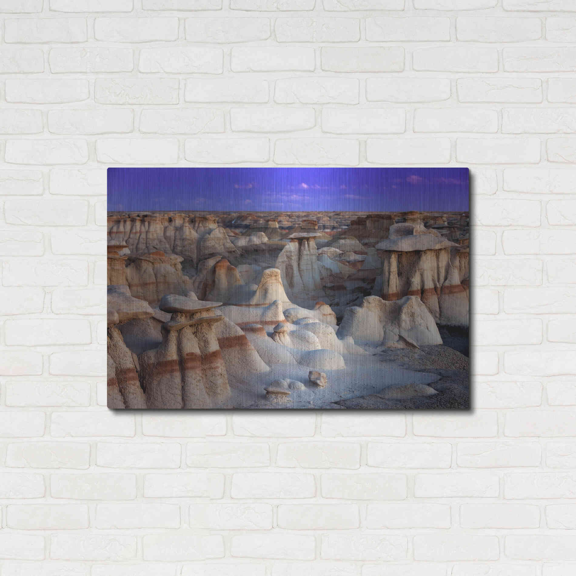 Luxe Metal Art 'Bisti Badlands' by Mike Jones, Metal Wall Art,36x24