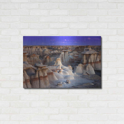 Luxe Metal Art 'Bisti Badlands' by Mike Jones, Metal Wall Art,36x24