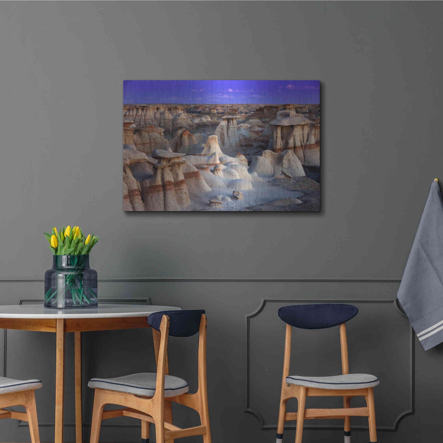 Luxe Metal Art 'Bisti Badlands' by Mike Jones, Metal Wall Art,36x24