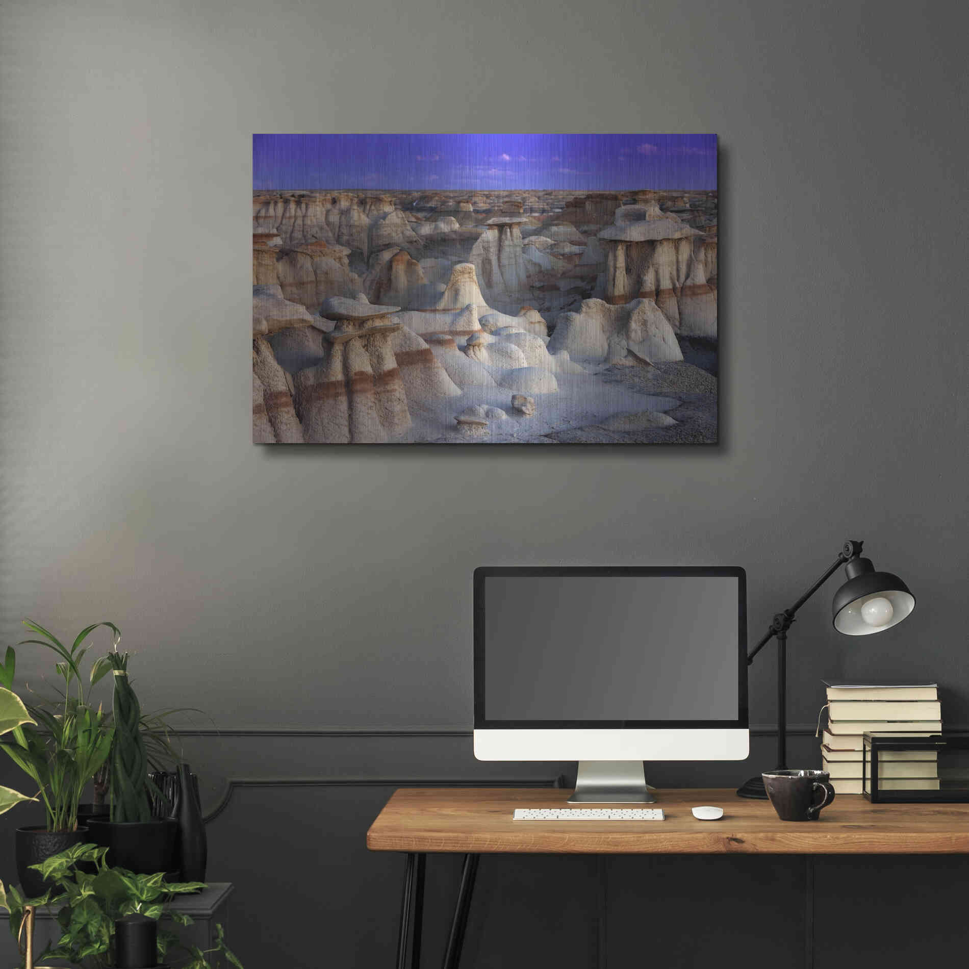 Luxe Metal Art 'Bisti Badlands' by Mike Jones, Metal Wall Art,36x24