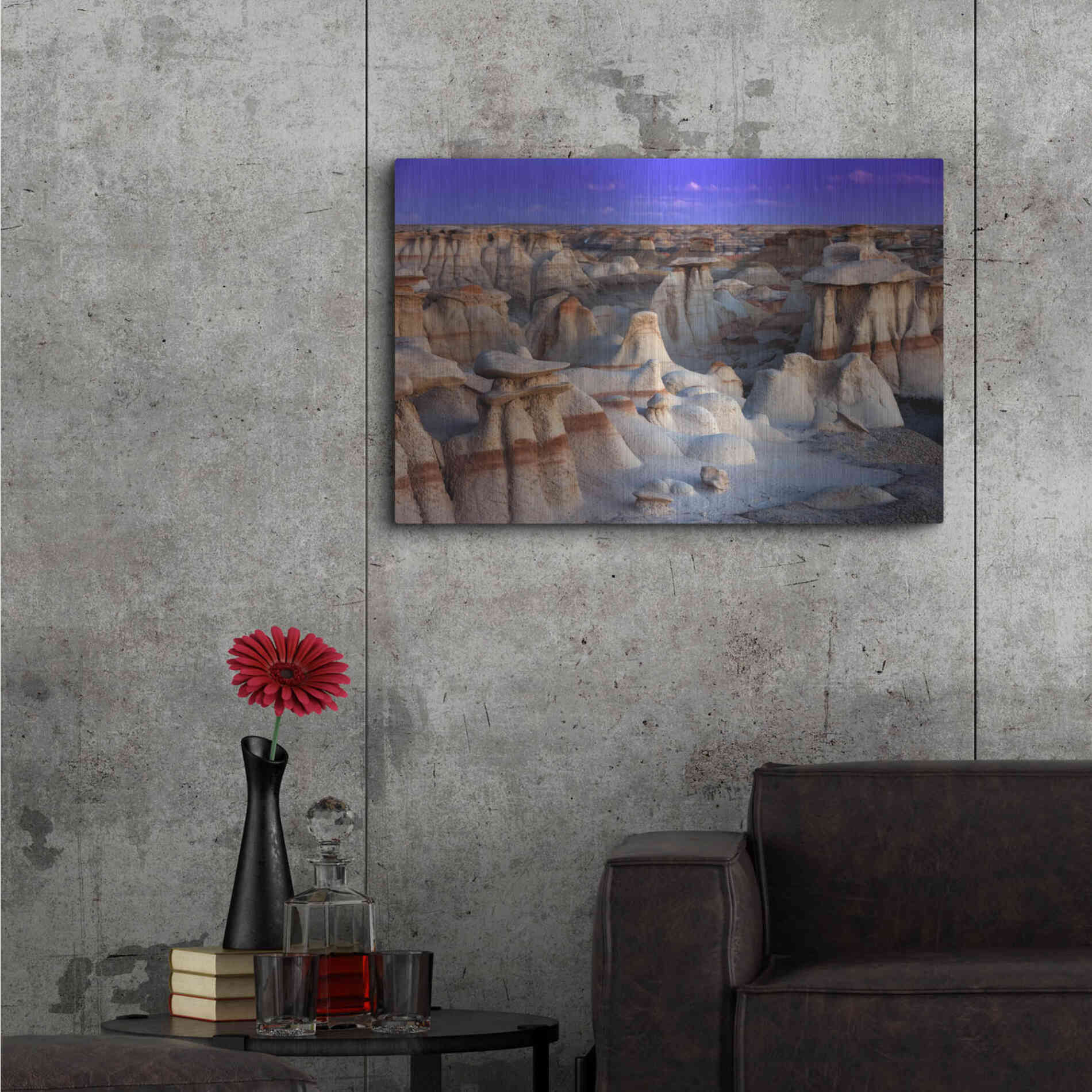 Luxe Metal Art 'Bisti Badlands' by Mike Jones, Metal Wall Art,36x24