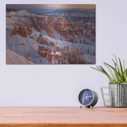 Luxe Metal Art 'Bryce Sunrise At Sunriset' by Mike Jones, Metal Wall Art,16x12