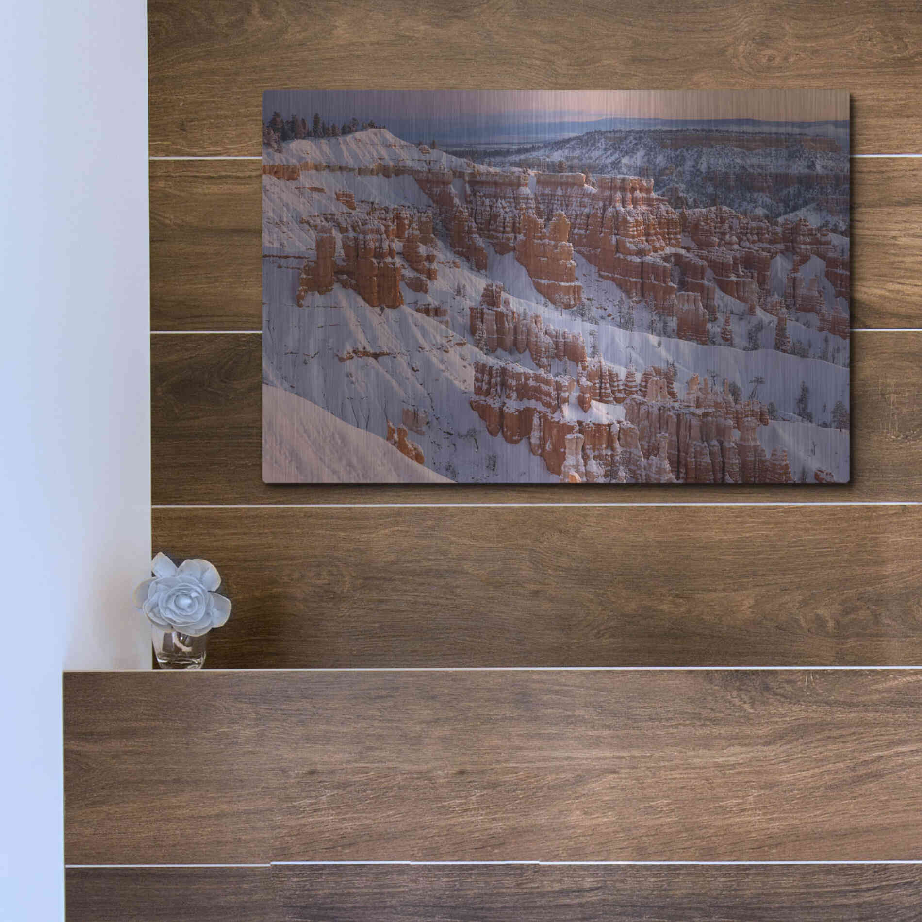 Luxe Metal Art 'Bryce Sunrise At Sunriset' by Mike Jones, Metal Wall Art,16x12