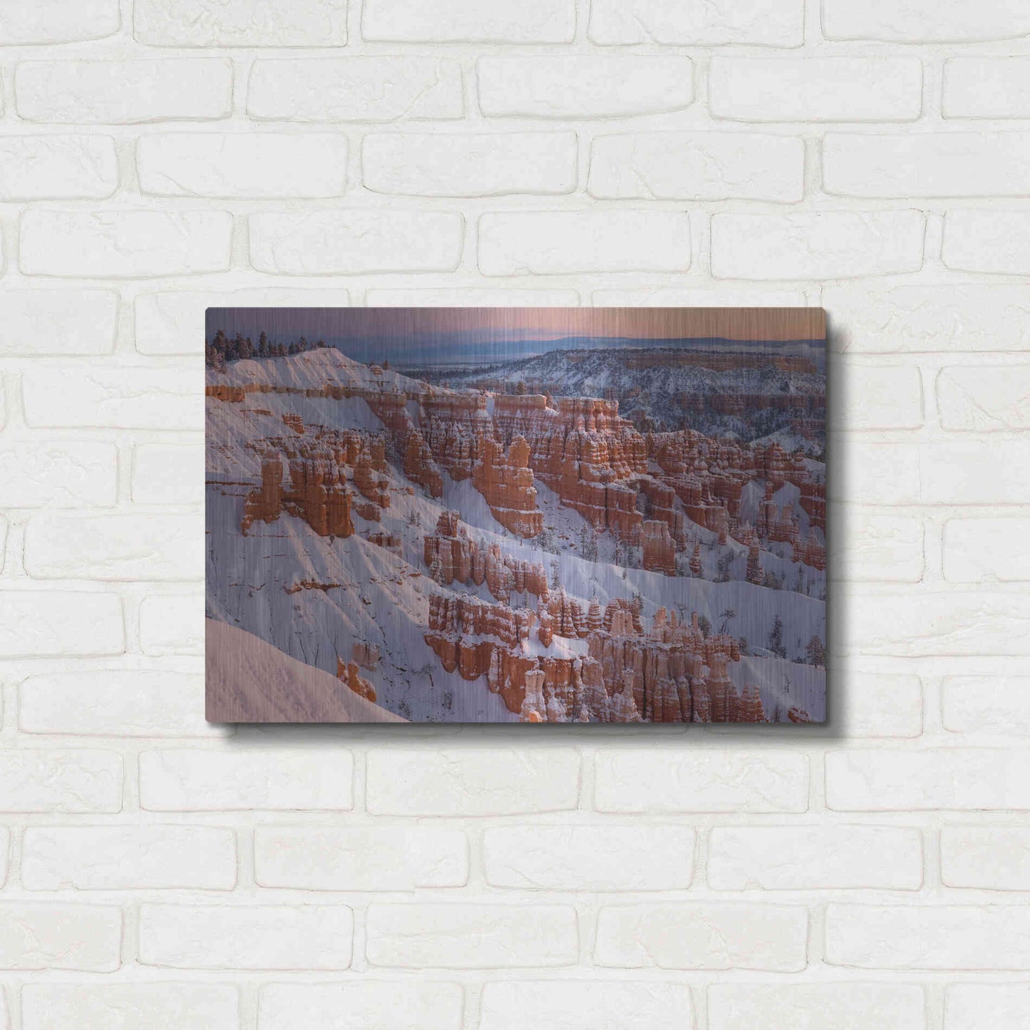 Luxe Metal Art 'Bryce Sunrise At Sunriset' by Mike Jones, Metal Wall Art,24x16