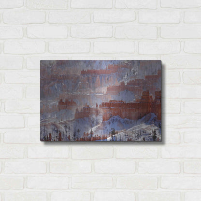 Luxe Metal Art 'Bryce Telephoto Snow' by Mike Jones, Metal Wall Art,24x16