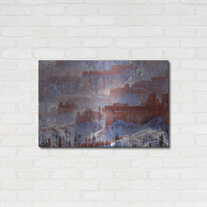 Luxe Metal Art 'Bryce Telephoto Snow' by Mike Jones, Metal Wall Art,36x24