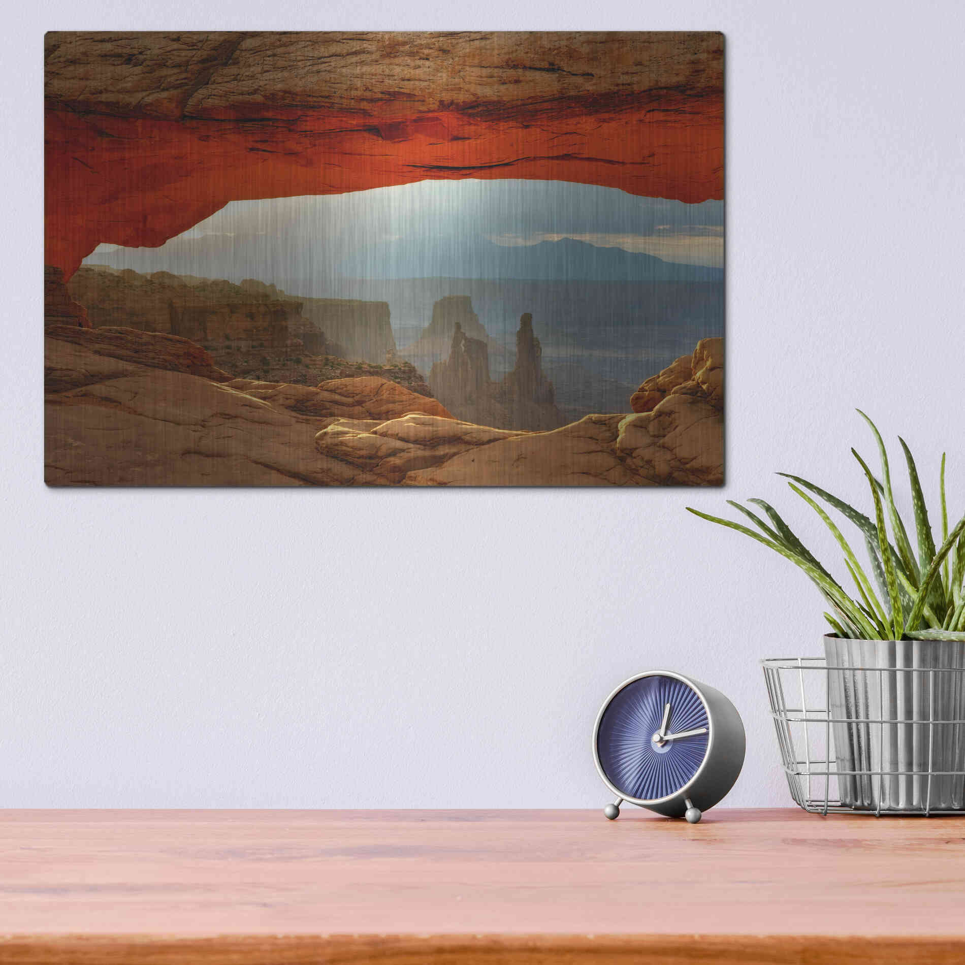 Luxe Metal Art 'Canyonlands Mesa Arch' by Mike Jones, Metal Wall Art,16x12