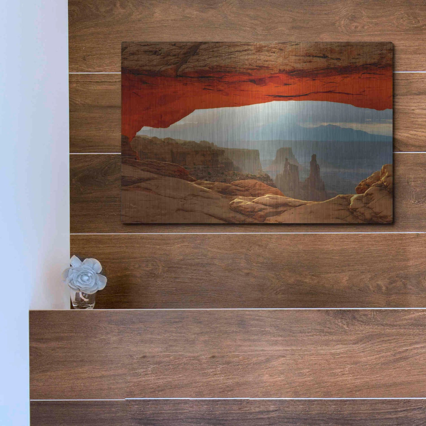 Luxe Metal Art 'Canyonlands Mesa Arch' by Mike Jones, Metal Wall Art,16x12