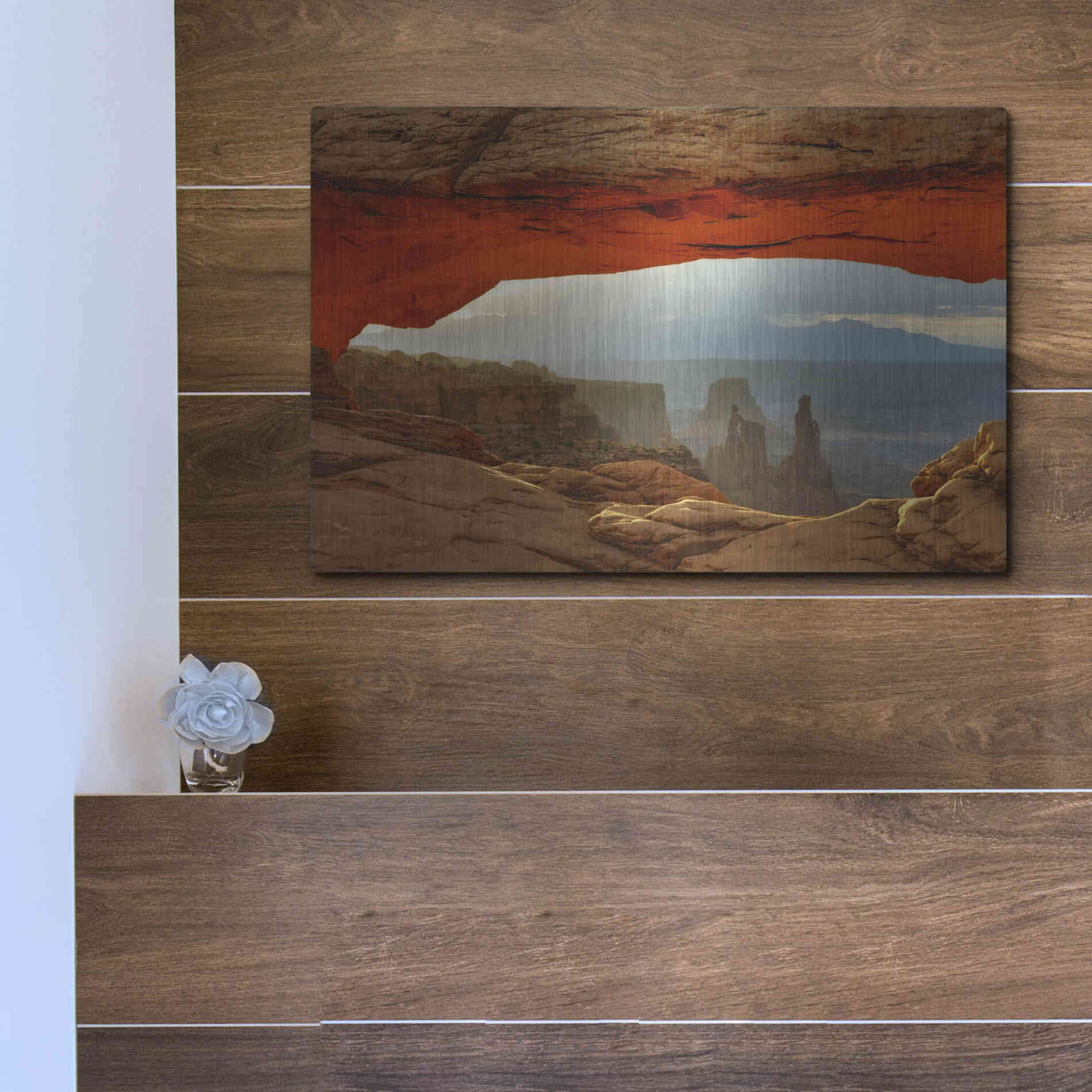 Luxe Metal Art 'Canyonlands Mesa Arch' by Mike Jones, Metal Wall Art,16x12