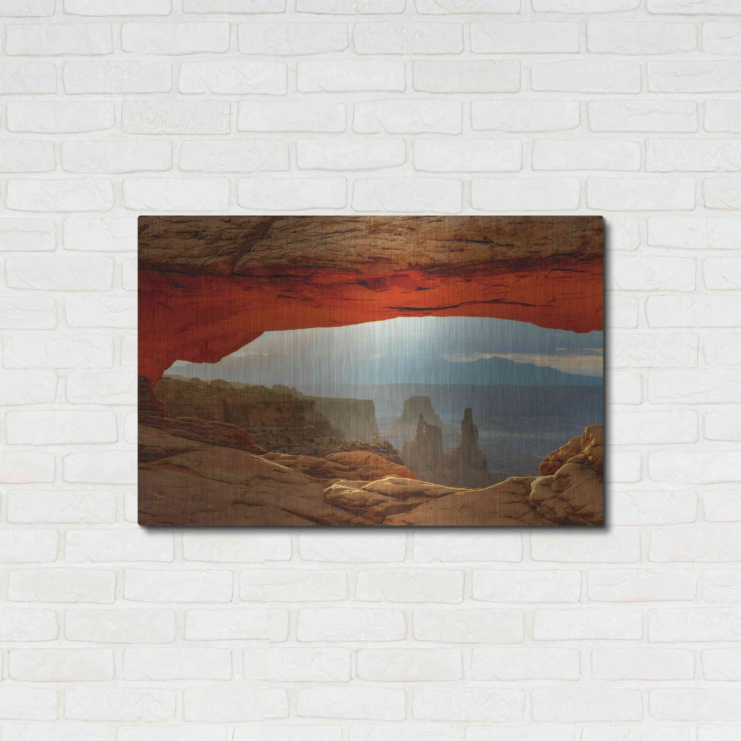 Luxe Metal Art 'Canyonlands Mesa Arch' by Mike Jones, Metal Wall Art,36x24