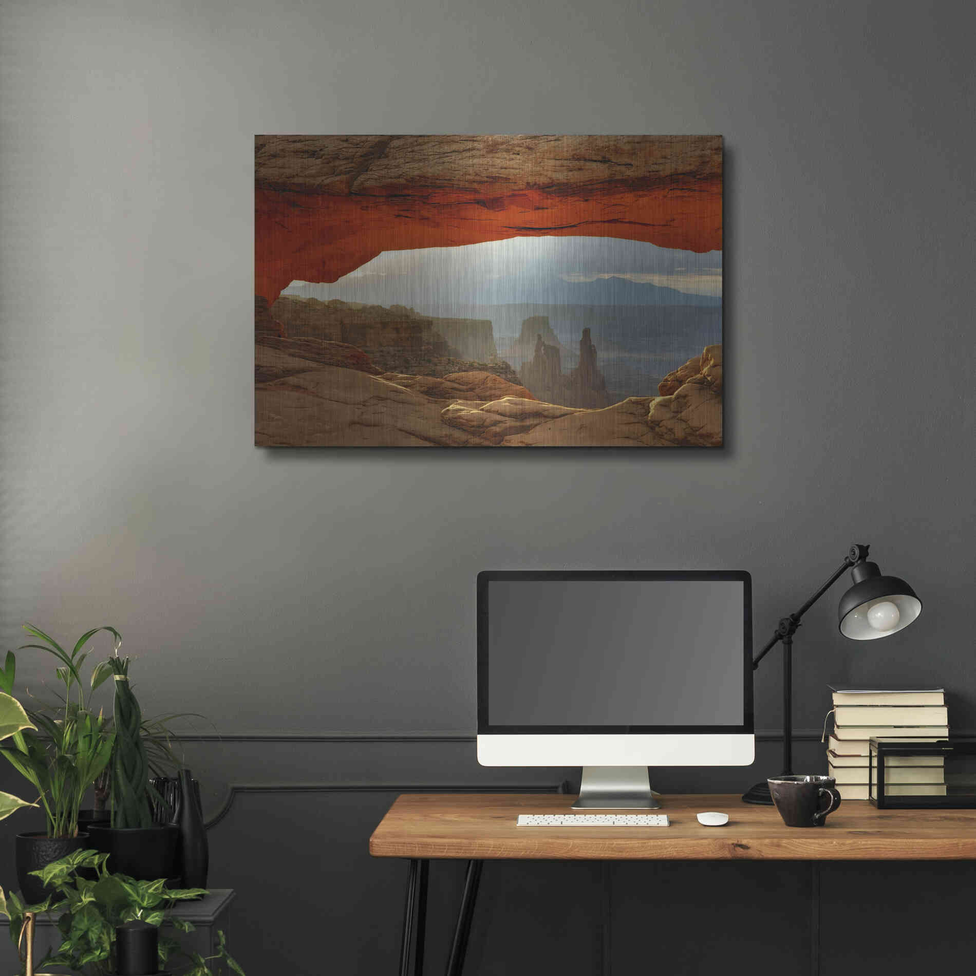 Luxe Metal Art 'Canyonlands Mesa Arch' by Mike Jones, Metal Wall Art,36x24