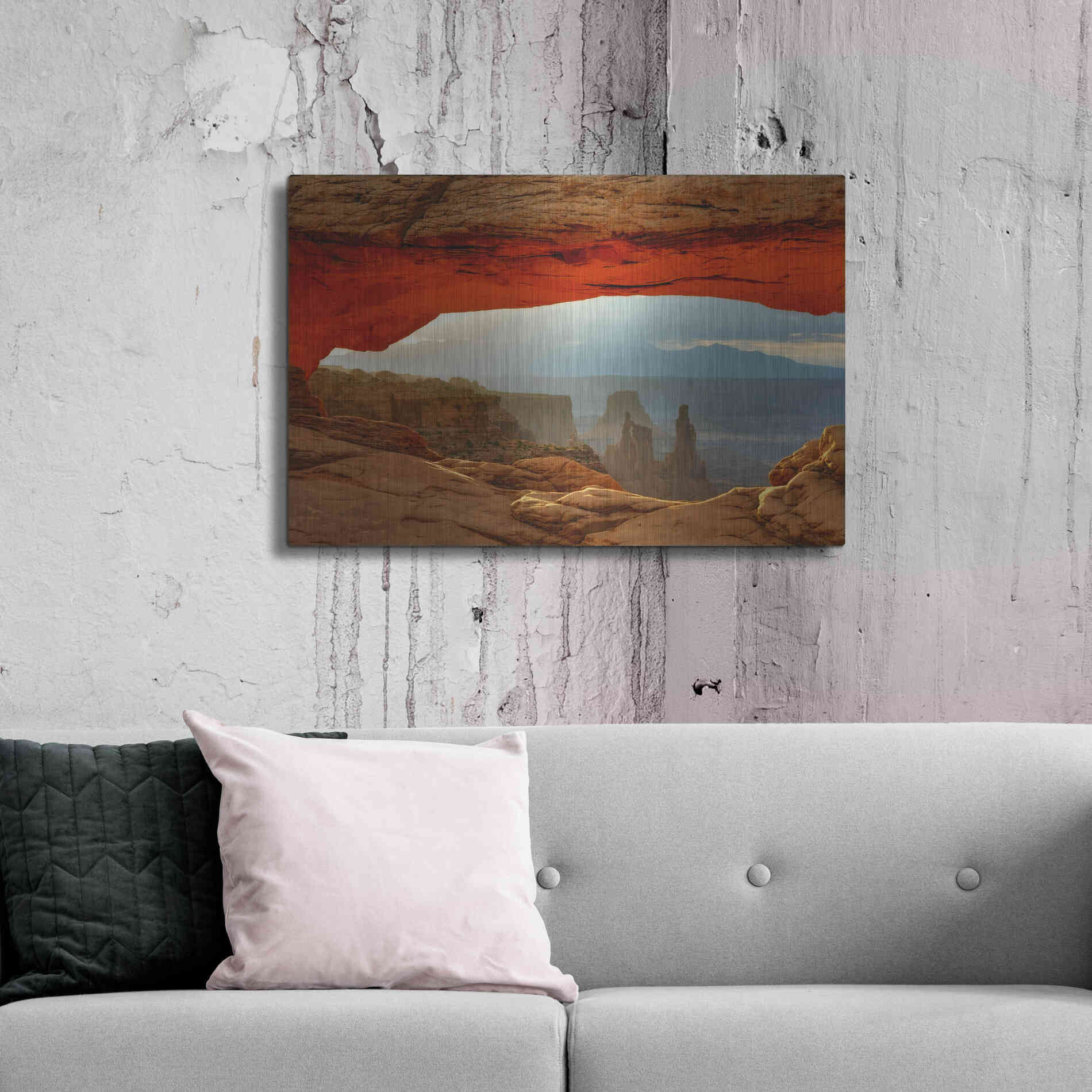 Luxe Metal Art 'Canyonlands Mesa Arch' by Mike Jones, Metal Wall Art,36x24