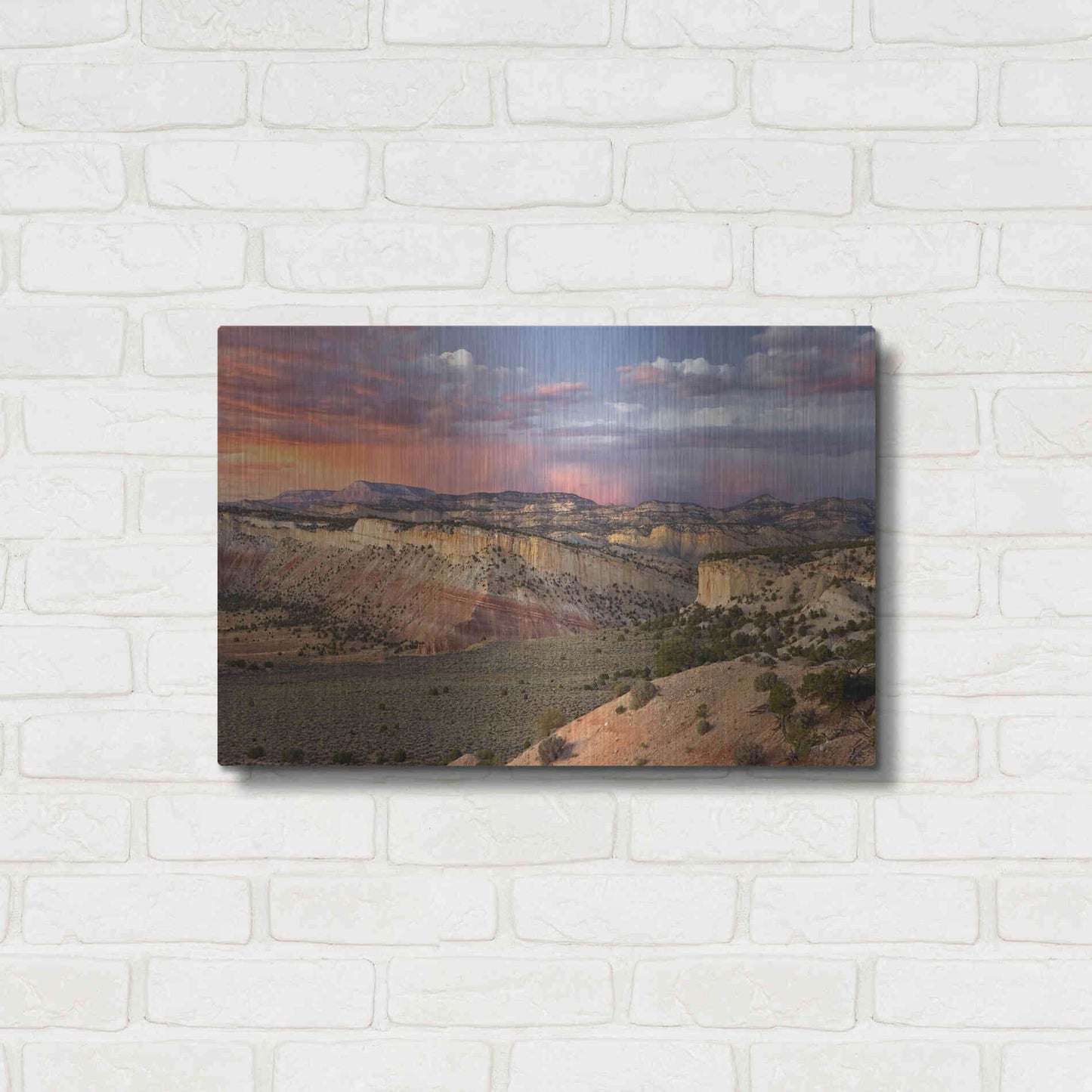 Luxe Metal Art 'Cottonwood Canyon Rd' by Mike Jones, Metal Wall Art,24x16