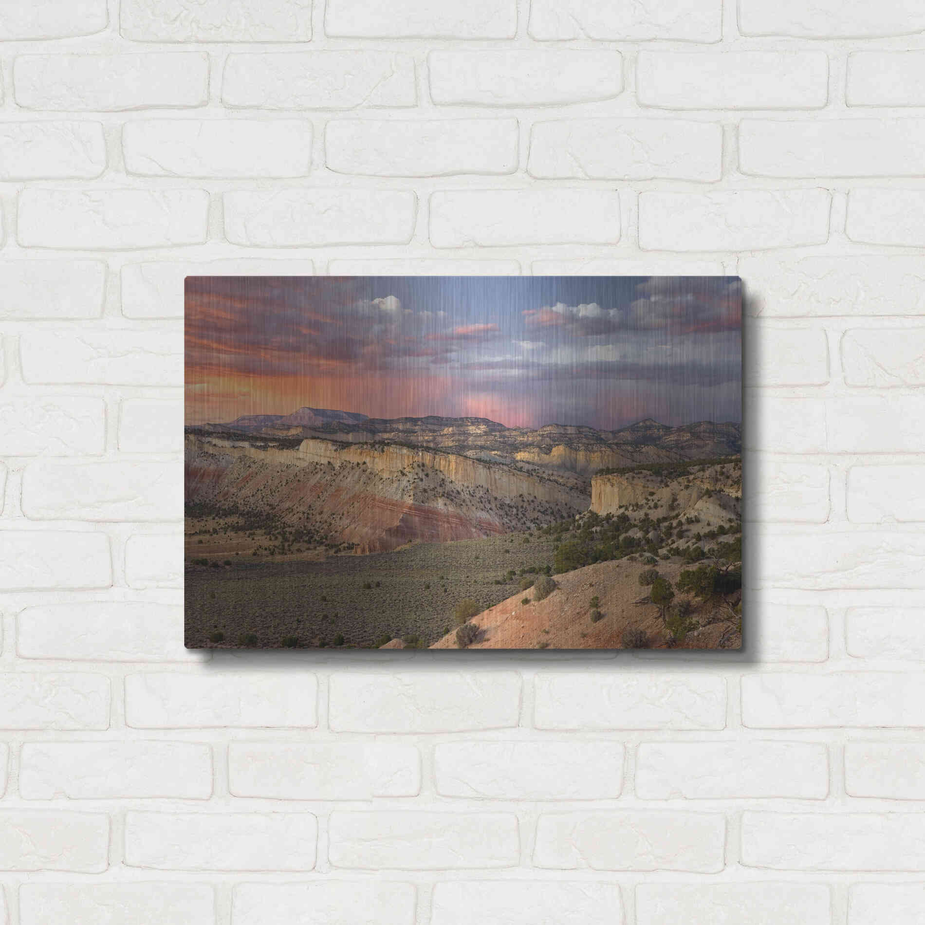 Luxe Metal Art 'Cottonwood Canyon Rd' by Mike Jones, Metal Wall Art,24x16