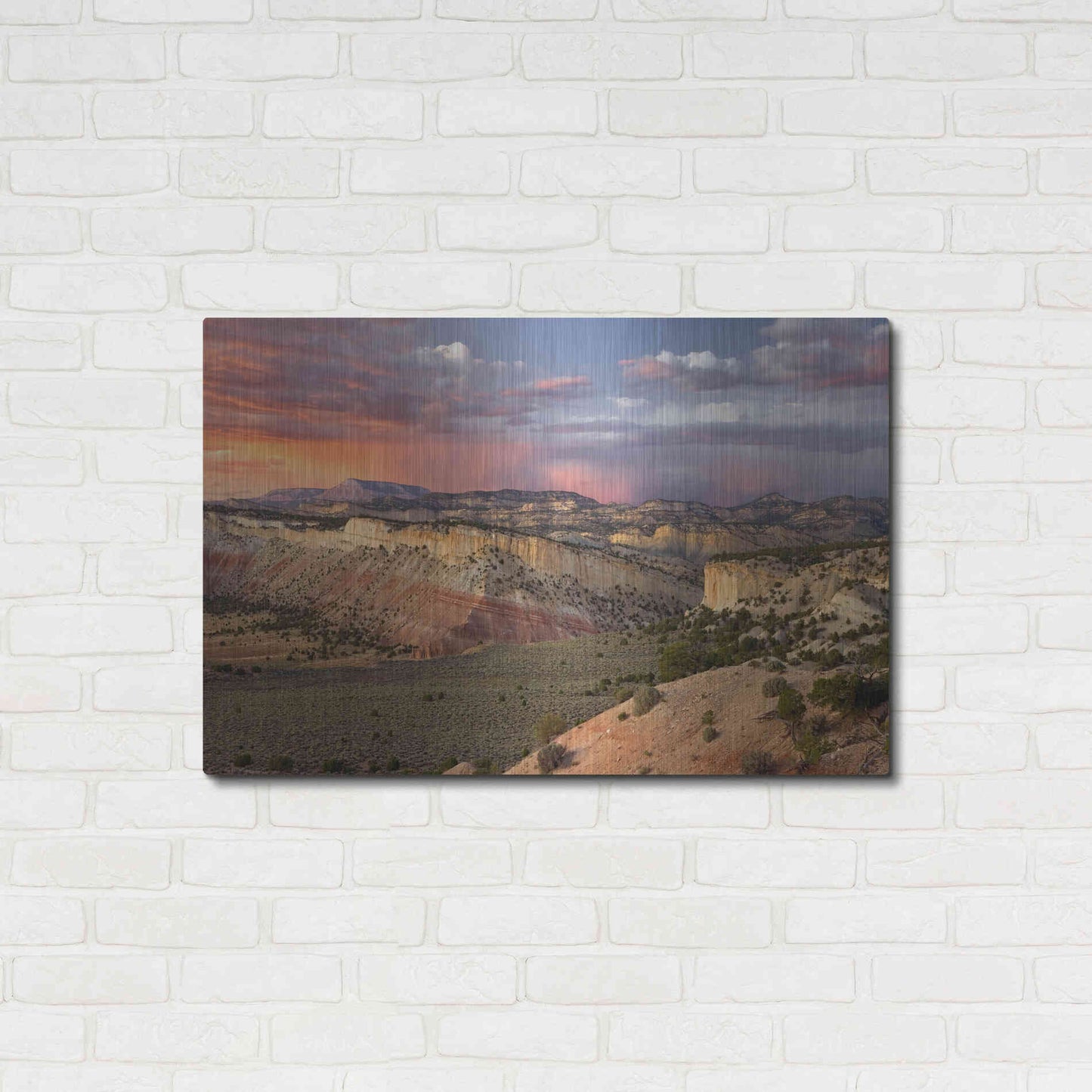 Luxe Metal Art 'Cottonwood Canyon Rd' by Mike Jones, Metal Wall Art,36x24