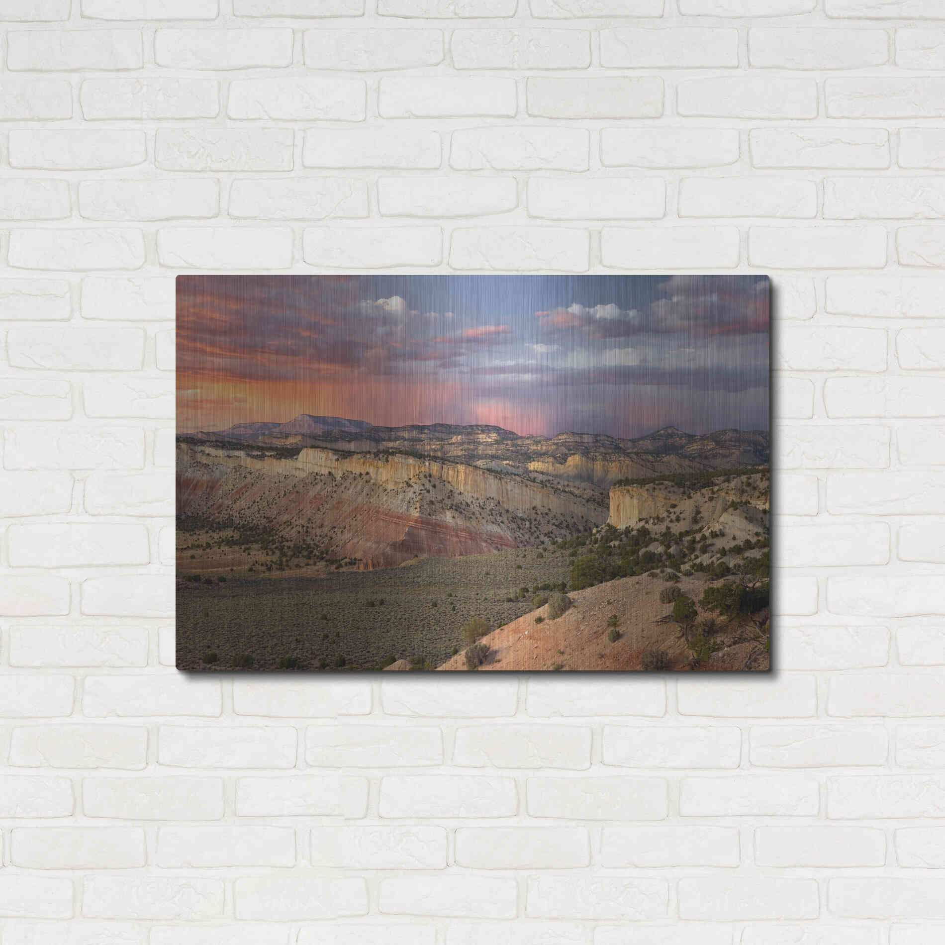 Luxe Metal Art 'Cottonwood Canyon Rd' by Mike Jones, Metal Wall Art,36x24