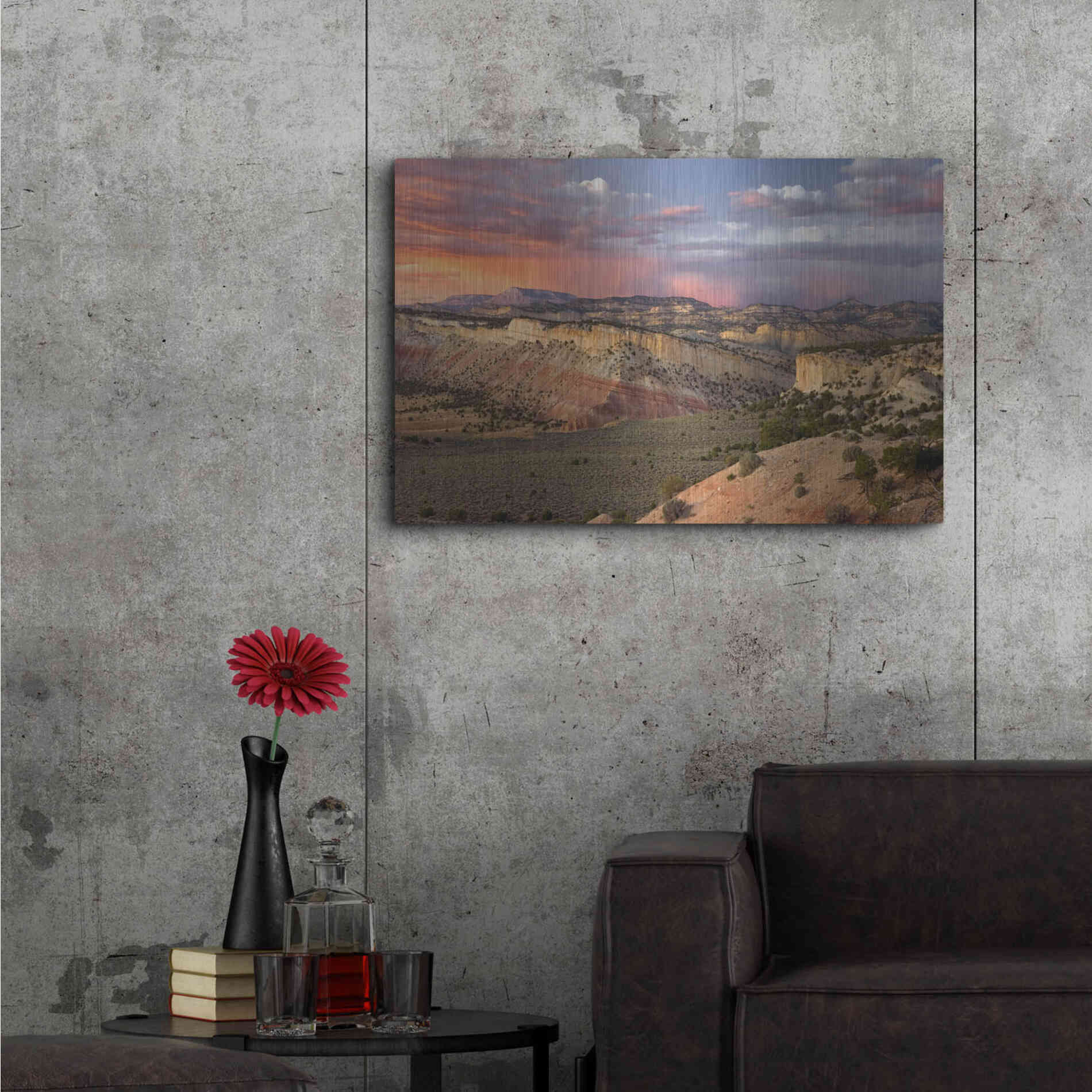 Luxe Metal Art 'Cottonwood Canyon Rd' by Mike Jones, Metal Wall Art,36x24