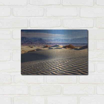 Luxe Metal Art 'Death Valley Mesquite Dunes' by Mike Jones, Metal Wall Art,16x12
