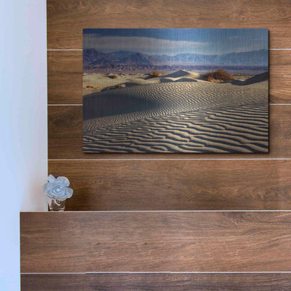 Luxe Metal Art 'Death Valley Mesquite Dunes' by Mike Jones, Metal Wall Art,16x12