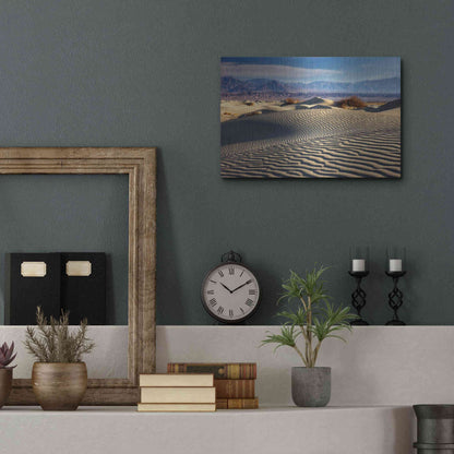 Luxe Metal Art 'Death Valley Mesquite Dunes' by Mike Jones, Metal Wall Art,16x12