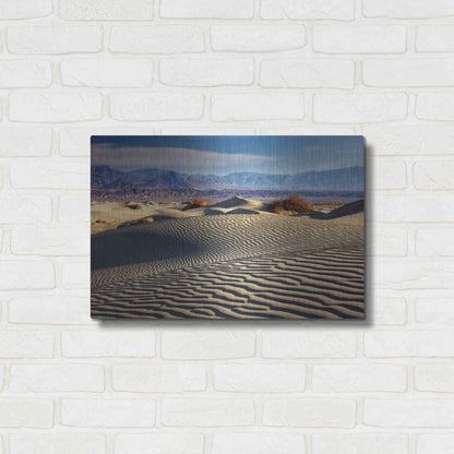 Luxe Metal Art 'Death Valley Mesquite Dunes' by Mike Jones, Metal Wall Art,24x16