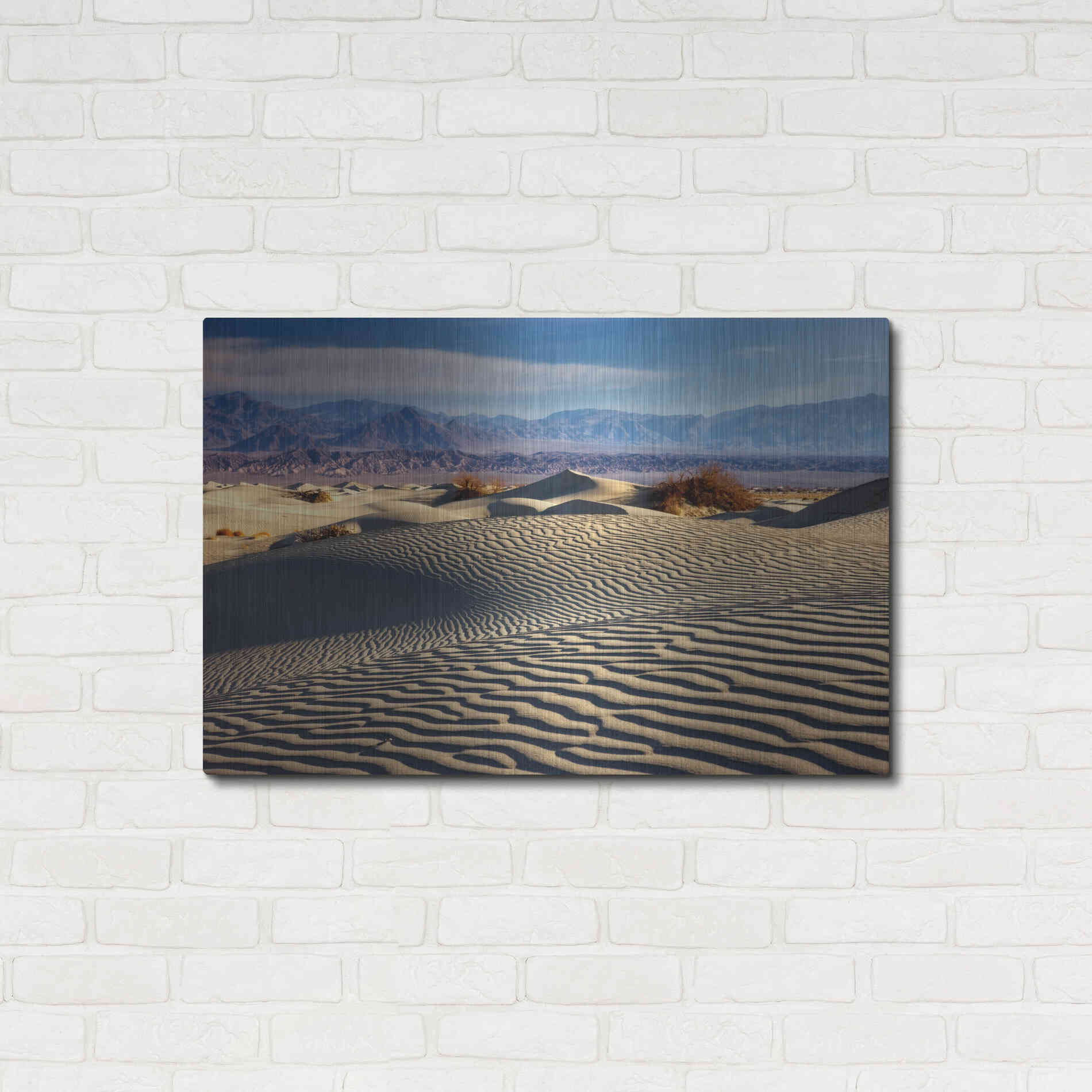 Luxe Metal Art 'Death Valley Mesquite Dunes' by Mike Jones, Metal Wall Art,36x24